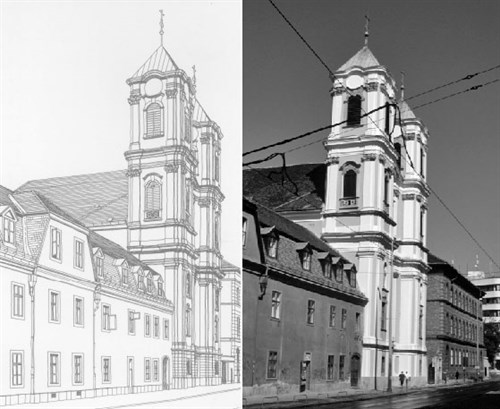 The present Church at Buda, begun by the Augustinians  in 1752. 
