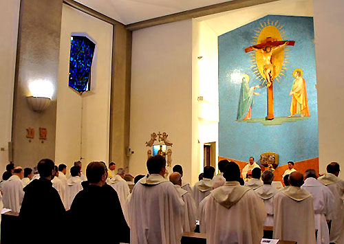 The public chapel at St Monica's College, within sight of the Vatican