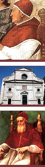 Popes Sixtus IV and Julius II, plus facade of S Maria del Popolo