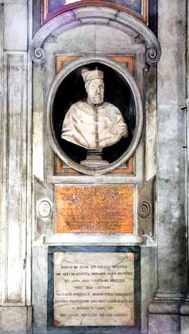 A bust of Jerome Seripando in Rome