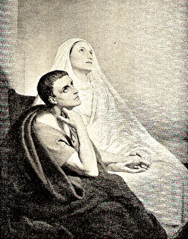 Mother and son, Sts Augustine and Monica, in ecstacsy
