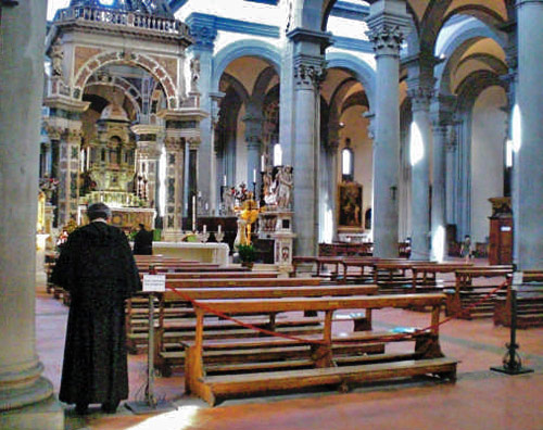 The Renaissance Santo Spirito Church in Florence, staffed by Augustinians.