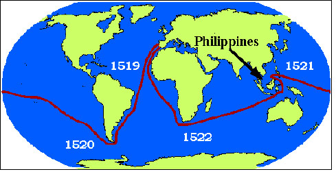 The first circumnavigation of the world took over three years.