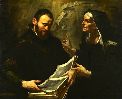 Augustine and Monica, by Gioacchino Assereto (1600 - 1649)