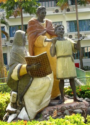 Adeodatus and his two parents: Collegio San Agustin at Makati, Metro Manila, Philippines