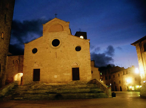 The famous Augustinian church at San Gimignano, Tuscany