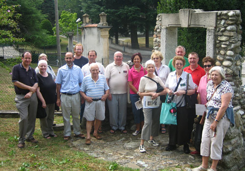 Australian Augustinian pilgrims at Casciago (Cassiciacum) 40 kms from Milan
