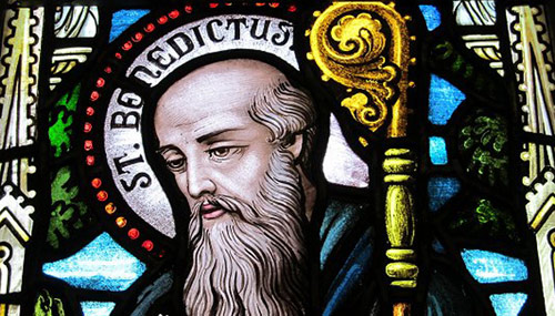 St Benedict - a Latin word meaning "blessed"
